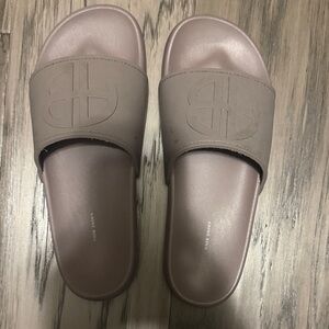 Anine Bing Women's Taupe Slide Sandals